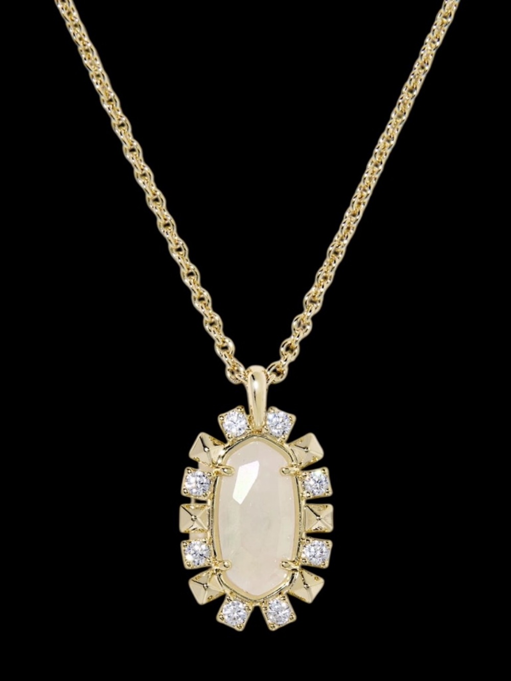 Kendra Scott Gold Shanley Iridescent Pendant Necklace, NWT